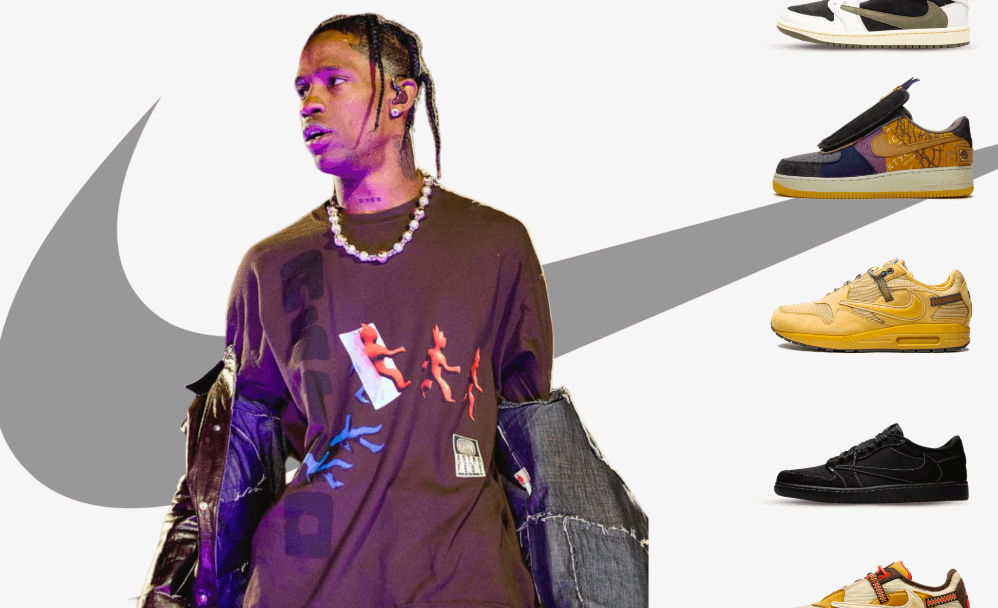 スニーカー Travis Scott x Nike 9月20日海外発売｜Travis Scott x Fragment x Air Jordan 1 Low