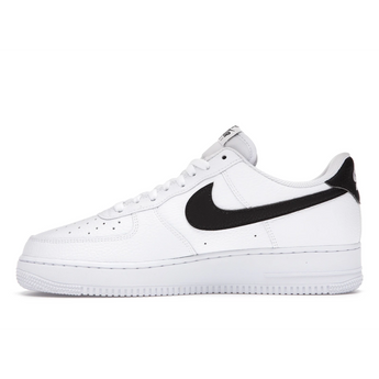 Air Force 1 07 White Black Pebbled Leather