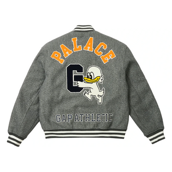 Palace x Gap Varsity Jacket Grey