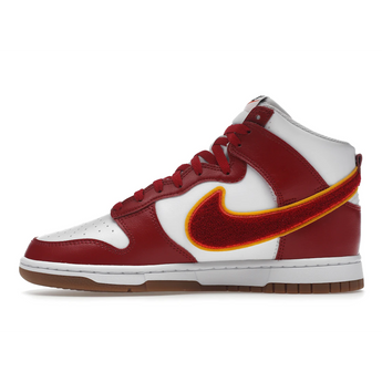 Nike Dunk High Chenille Swoosh White Gym Red