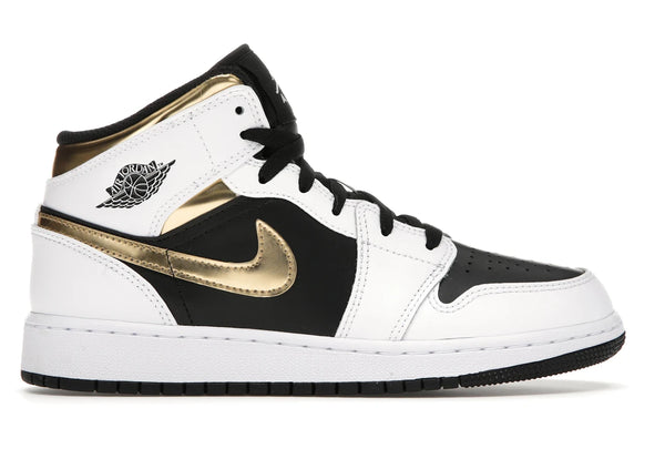 Air Jordan 1 Mid White Gold Black