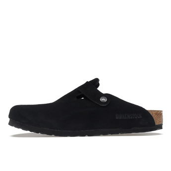 Birkenstock Boston Soft Footbed Suede Black (Narrow Fit)