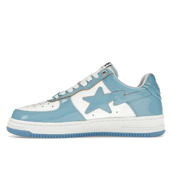 A Bathing Ape Bape Sta Patent Leather Blue White