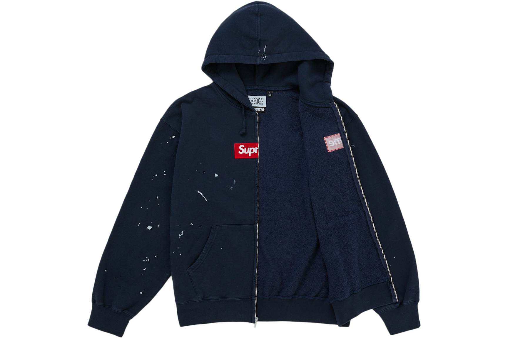 Supreme MM6 Maison Margiela Box Logo Zip Up Hooded Sweatshirt