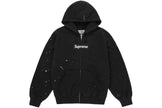 Supreme MM6 Maison Margiela Box Logo Zip Up Hooded Sweatshirt Black