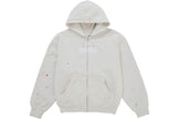 Supreme MM6 Maison Margiela Box Logo Zip Up Hooded Sweatshirt White