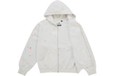 Supreme MM6 Maison Margiela Box Logo Zip Up Hooded Sweatshirt White