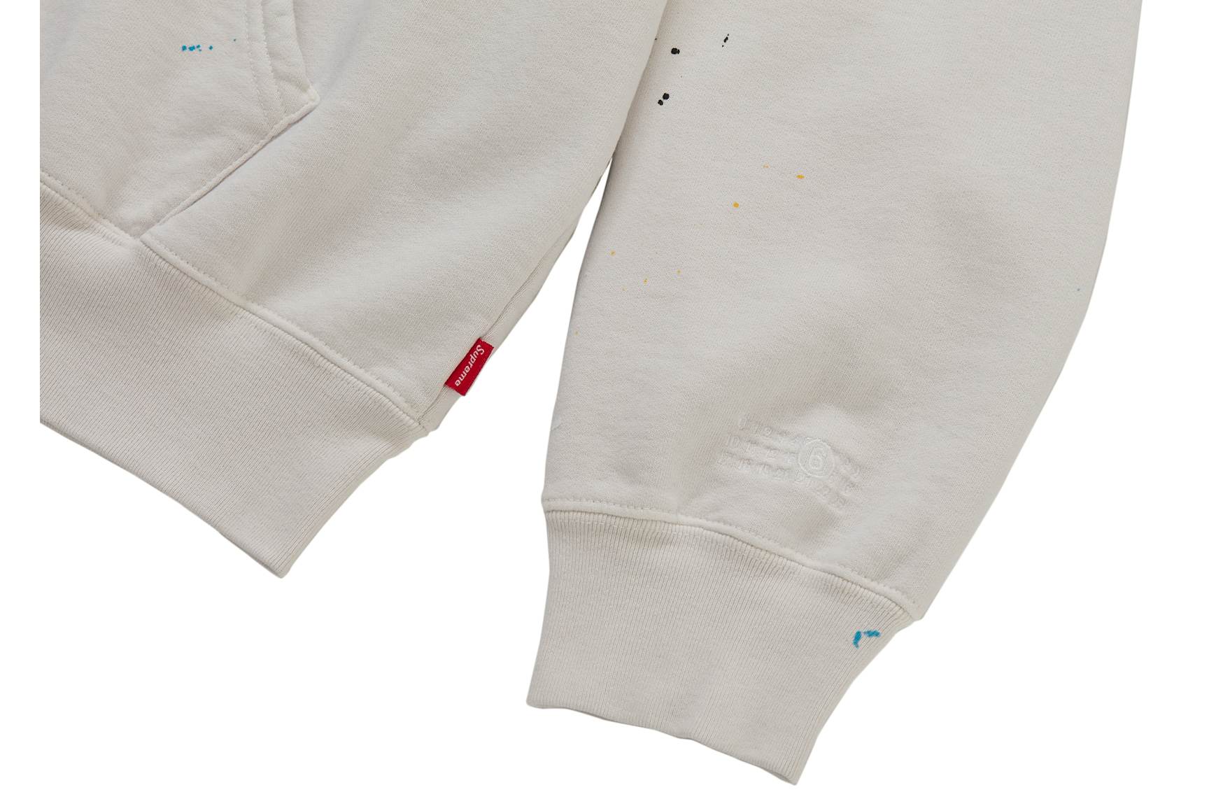 Supreme MM6 Maison Margiela Box Logo Zip Up Hooded Sweatshirt White