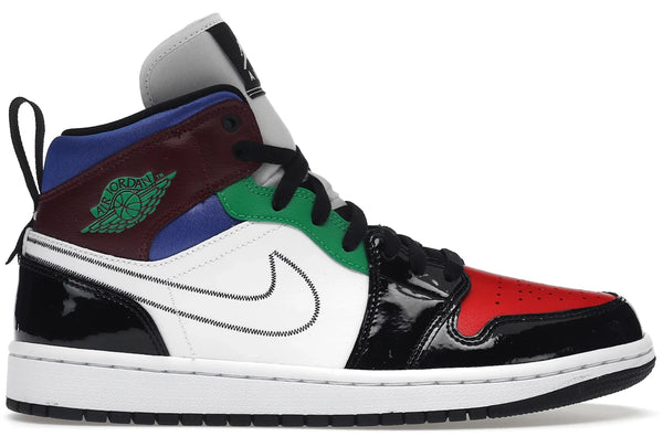 Air Jordan 1 Mid SE Black White Multi-Color