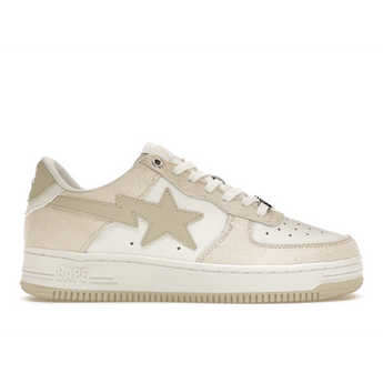 A Bathing Ape Bape Sta Beige Calf Hair