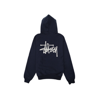 Stussy Basic Hoodie Navy/White