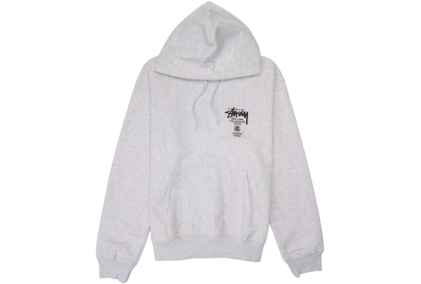 Stussy World Tour Hoodie Ash Heather