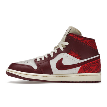 Air Jordan 1 Mid SE Tiki Leaf Team Red