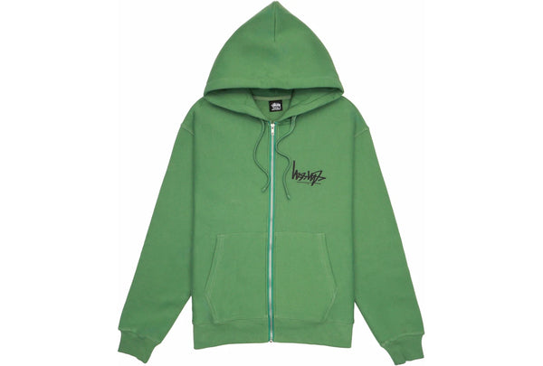 Stussy Flipped Zip Hoodie Green