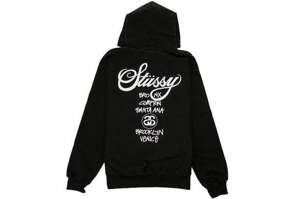 Stussy World Tour Hoodie Black