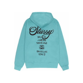 Stussy World Tour Hoodie Ocean