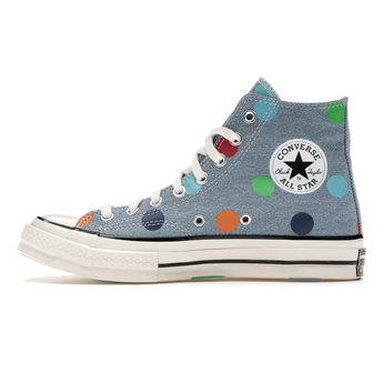 Converse Chuck Taylor All Star 70 Hi Golf Wang Denim Polka Dots