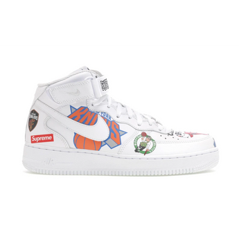 Nike Air Force 1 Mid Supreme NBA White