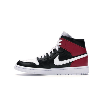 Air Jordan 1 Mid Black Noble Red