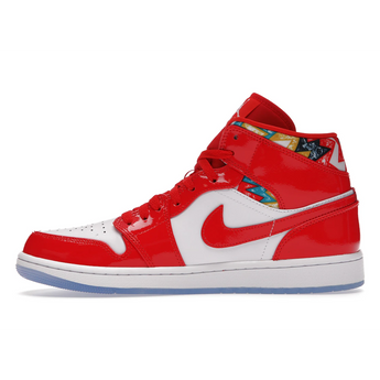 Air Jordan 1 Mid Barcelona Sweater Red Patent