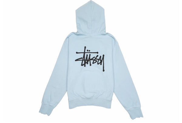 Stussy Basic Pigment Dyed Hoodie Sky Blue