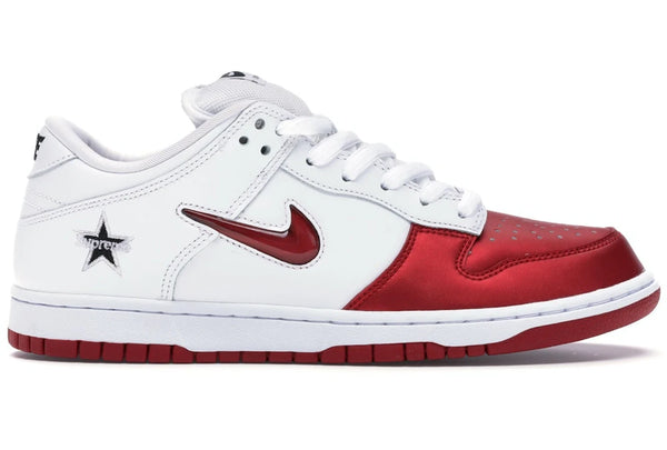 Nike SB Dunk Low Supreme Jewel Swoosh Red