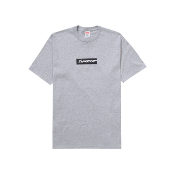 Supreme Futura Box Logo Tee Heather Grey