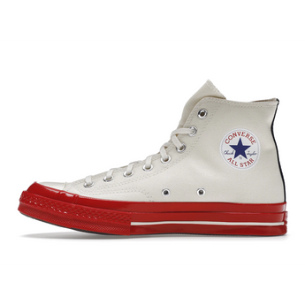 Converse Chuck Taylor All Star 70 Hi Comme des Garcons PLAY Egret Red Midsole