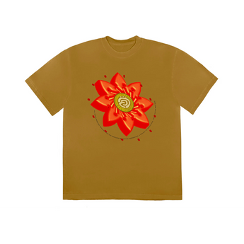 Travis Scott Cactus Jack Flower T-shirt Gold