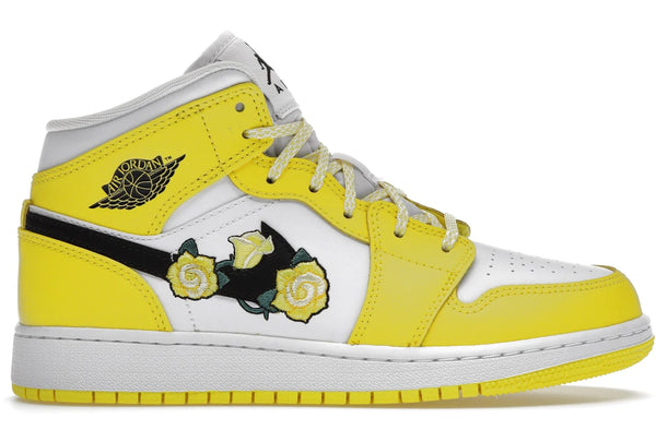 Air Jordan 1 Mid Dynamic Yellow Floral