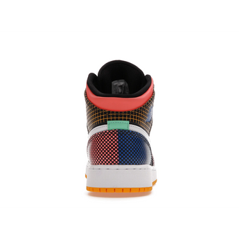 Air Jordan 1 Mid MMD Multi-Color Grid