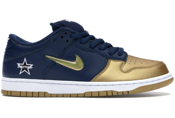 Nike SB Dunk Low Supreme Jewel Swoosh Gold