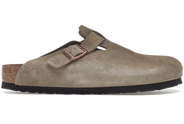 Birkenstock Boston Soft Footbed Suede Taupe