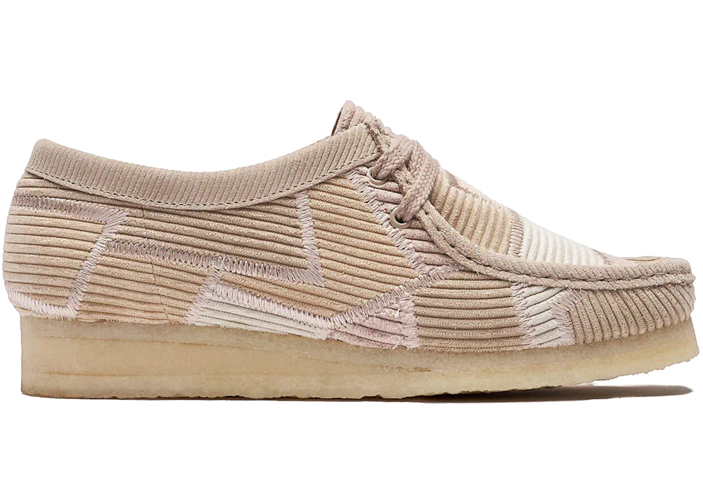 Clarks Originals Wallabee Aleali May Beige Corduroy Patchwork