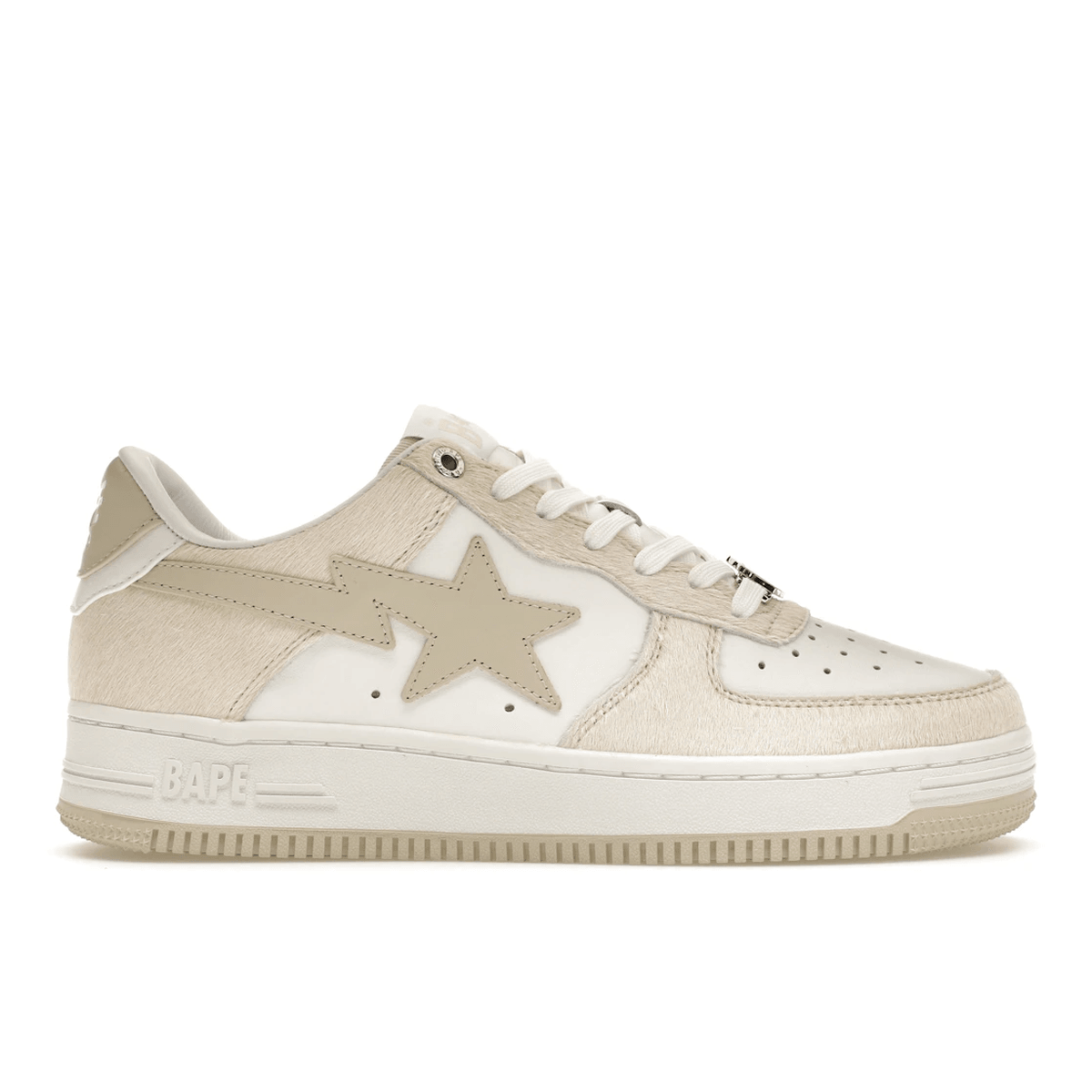 A Bathing Ape Bape Sta Beige Calf Hair - Sneakerzone