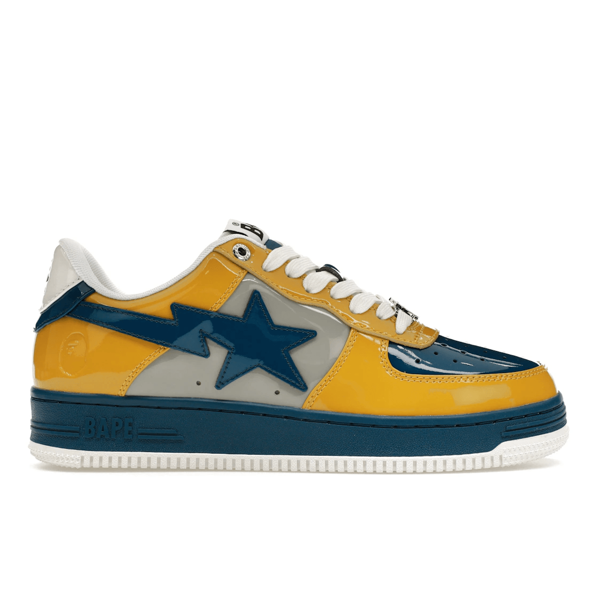 A Bathing Ape Bape Sta Nostalgic Blue Yellow - Sneakerzone