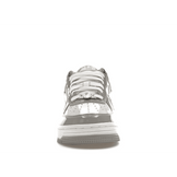 A Bathing Ape Bape Sta Patent Leather White Grey - Sneakerzone