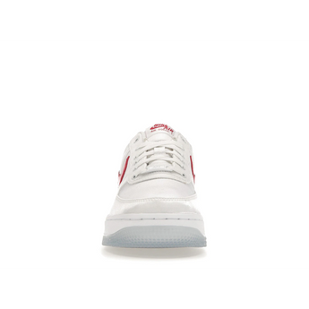 Air Force 1 Low Satin White Red