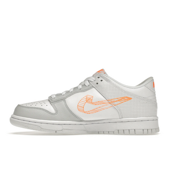 Nike Dunk Low SE 3D Swoosh Pure Platinum Total Orange