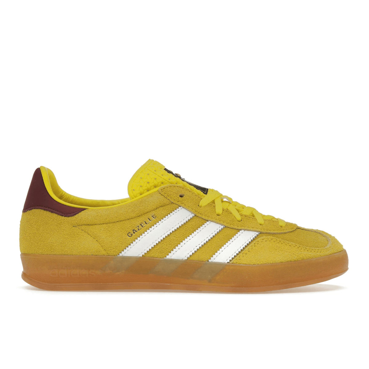 Adidas Gazelle Indoor Bright Yellow Collegiate Burgundy - Sneakerzone