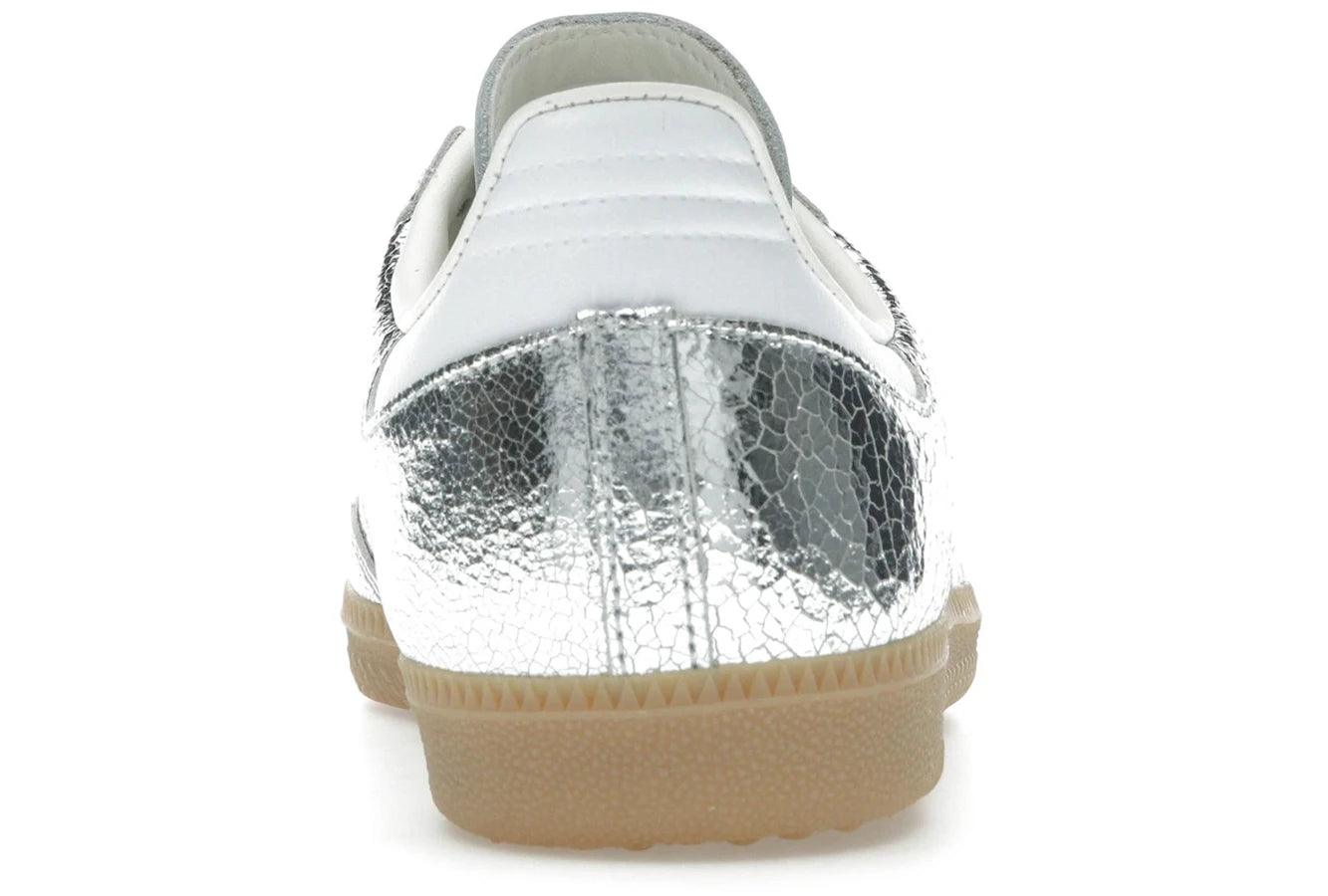 Adidas Samba OG Silver Metallic Cracked Leather - Sneakerzone