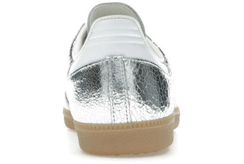 Adidas Samba OG Silver Metallic Cracked Leather - Sneakerzone
