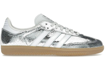 Adidas Samba OG Silver Metallic Cracked Leather - Sneakerzone