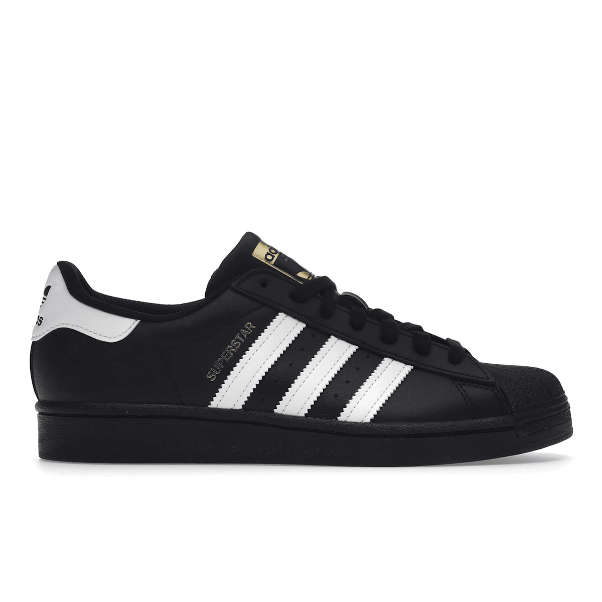 Adidas Superstar Core Black Cloud White Gold - Sneakerzone