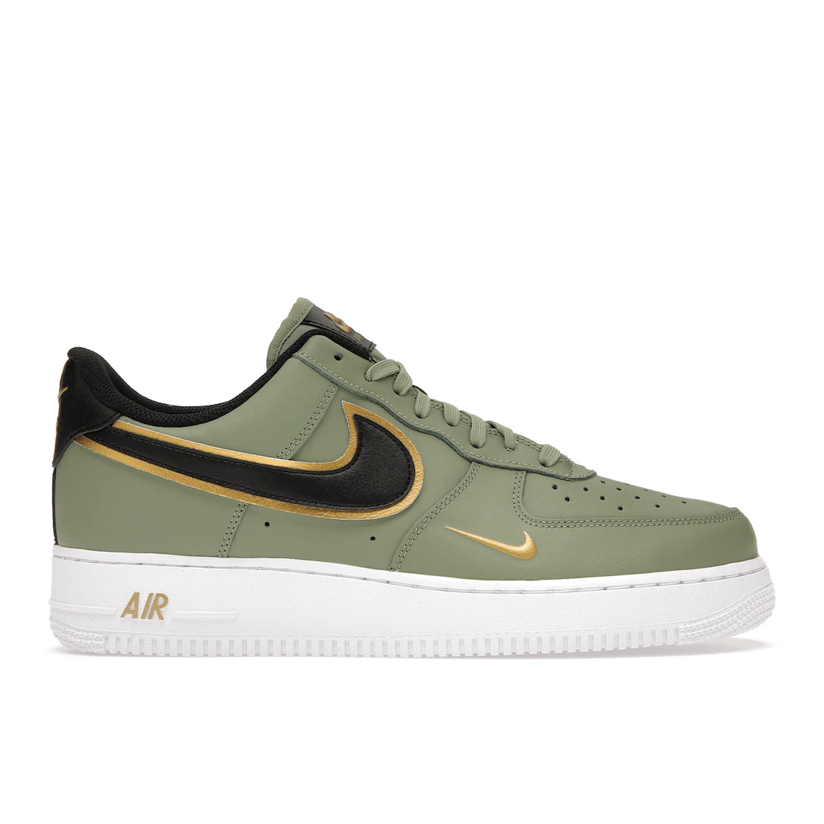 Double Swoosh Nike Air Force Green And Gold Green Gold Olive Green