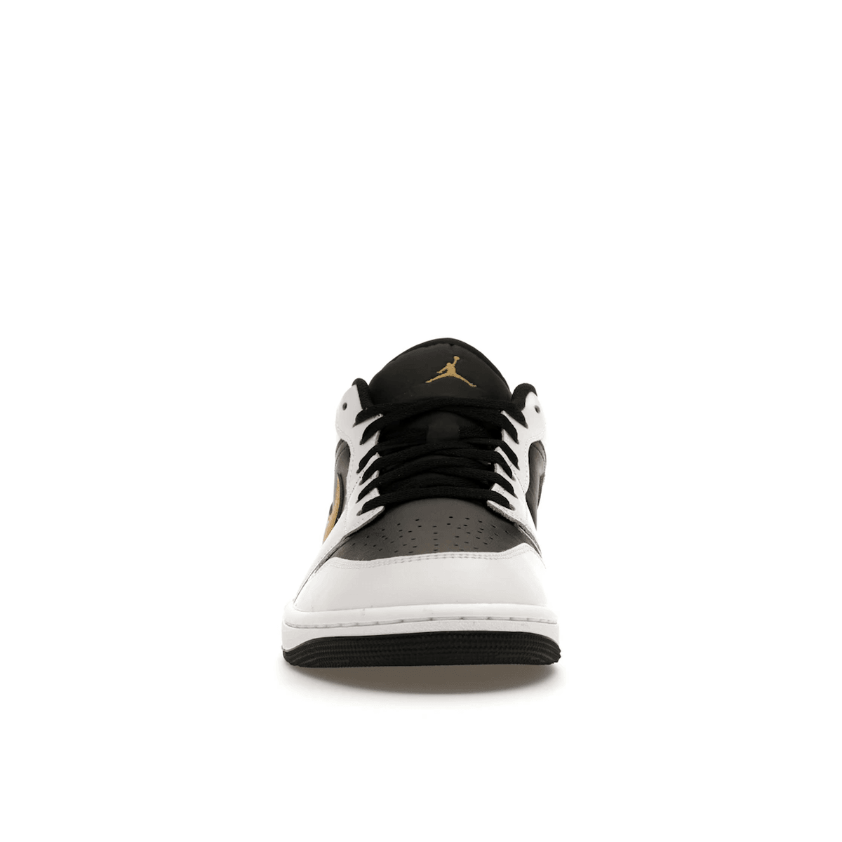 Air Jordan 1 Low White Black Metallic Gold Swoosh - Sneakerzone