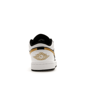 Air Jordan 1 Low White Black Metallic Gold Swoosh - Sneakerzone