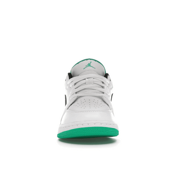 Air Jordan 1 Low White Lucky Green Tumbled Leather - Sneakerzone