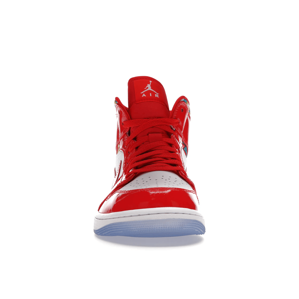 Air Jordan 1 Mid Barcelona Sweater Red Patent - Sneakerzone