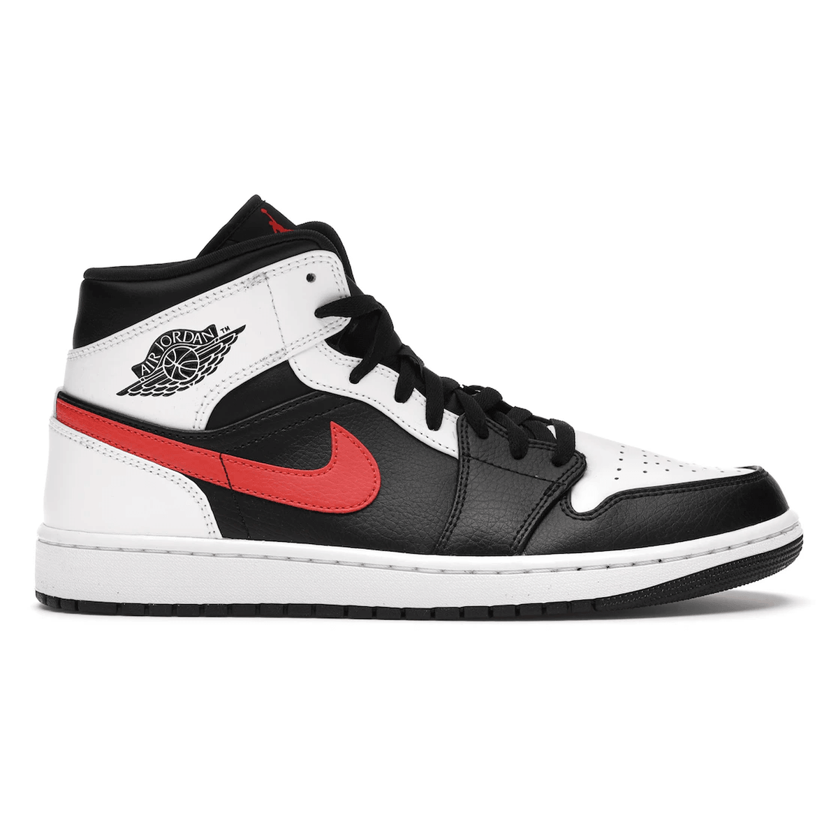 Air Jordan 1 Mid Black Chile Red White - Sneakerzone
